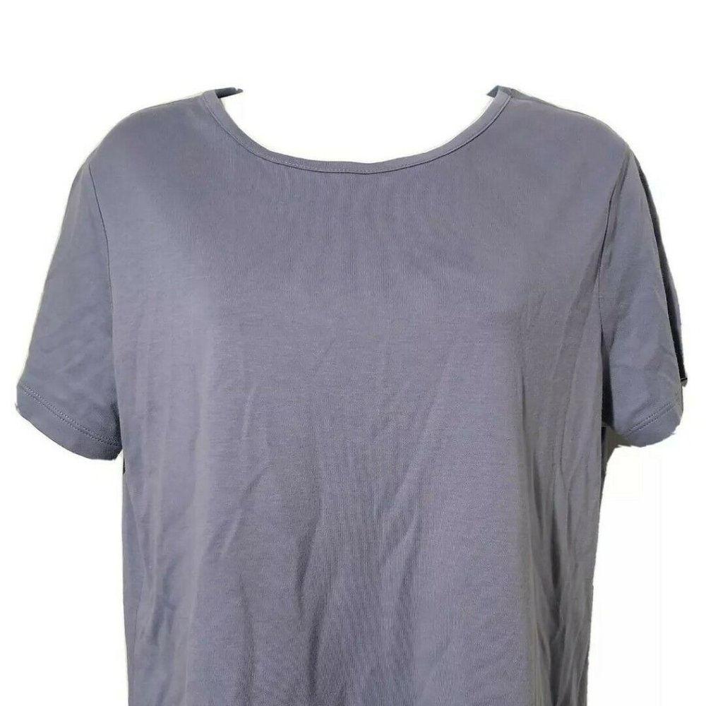 LL Bean Women's Medium Blue Short Sleeve Supima Cotton Top